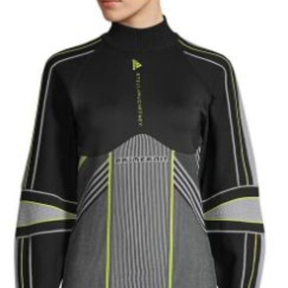 Adidas by Stella McCartney Run Geometric Turtleneck Pullover size L - Picture 4 of 9
